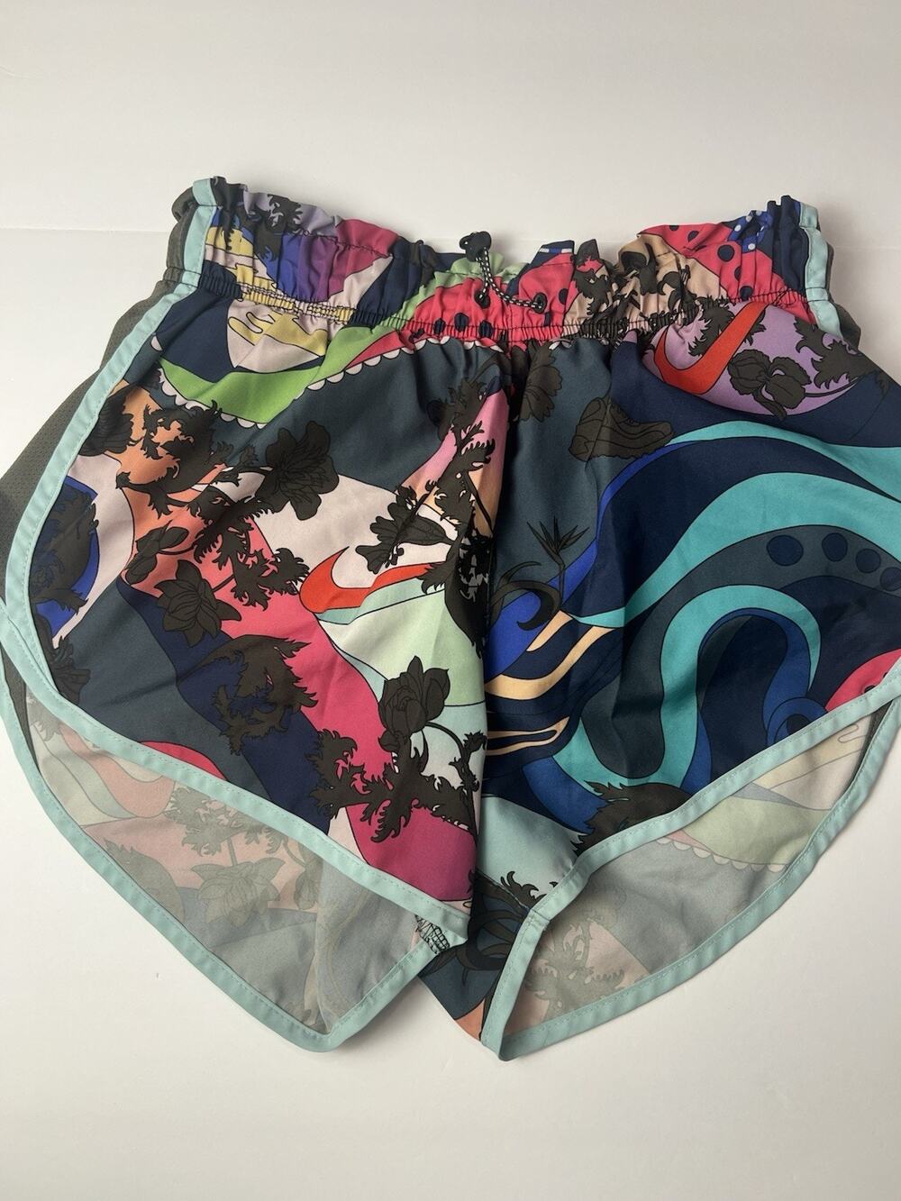 Nike Dri-FIT Womens Running Shorts Small Multicolor Abstract Floral Print 3in